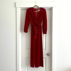 Ali & Jay for Anthropology velvet jumpsuit